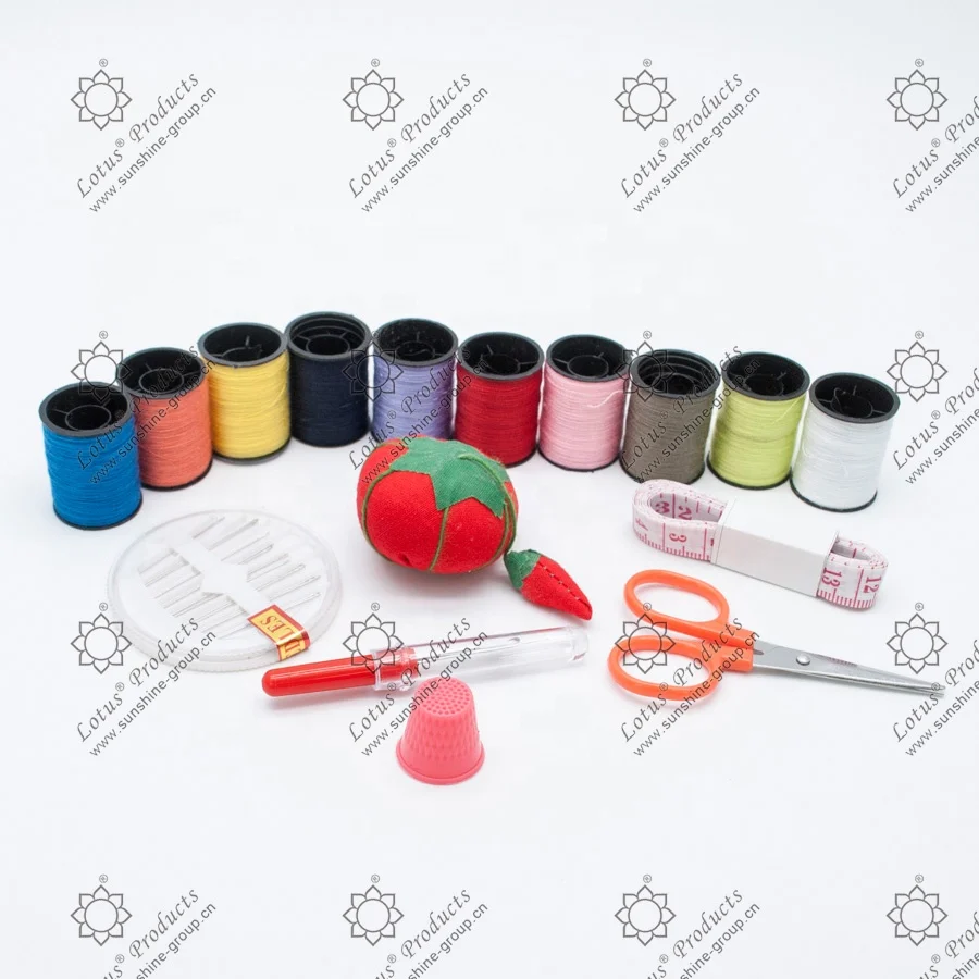 Ningbo sunshine import and export co., ltd. | travel metal tin box sewing kit with sewing accessories
