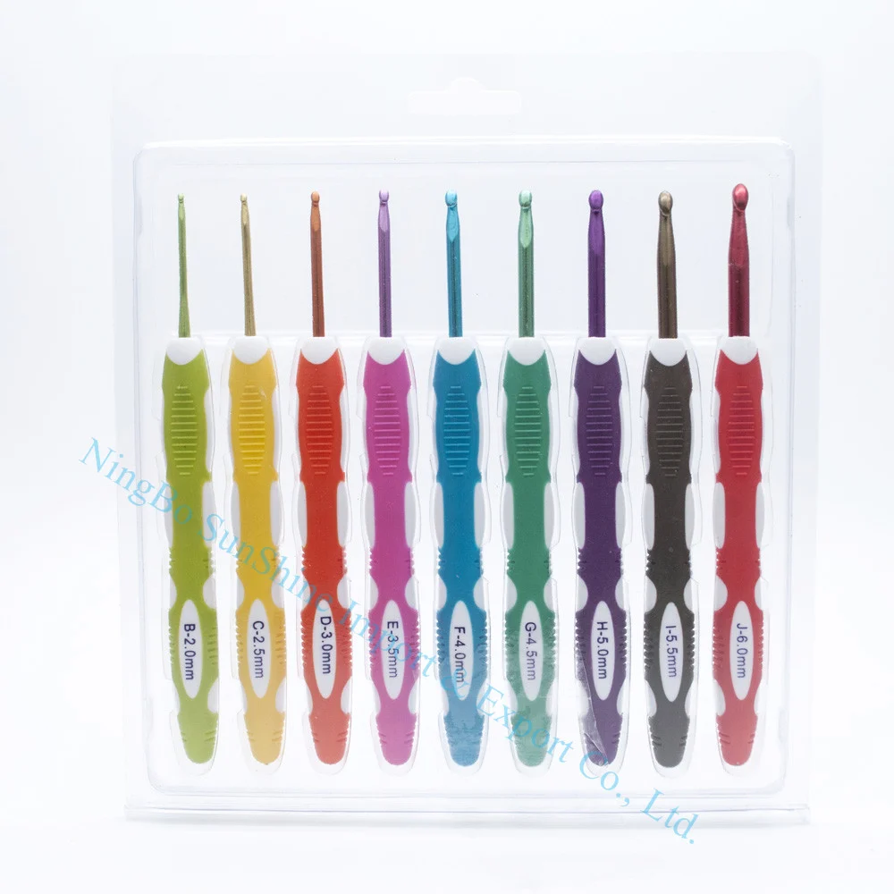 Ningbo sunshine import and export co., ltd. | 9pcs aluminum crochet hook set