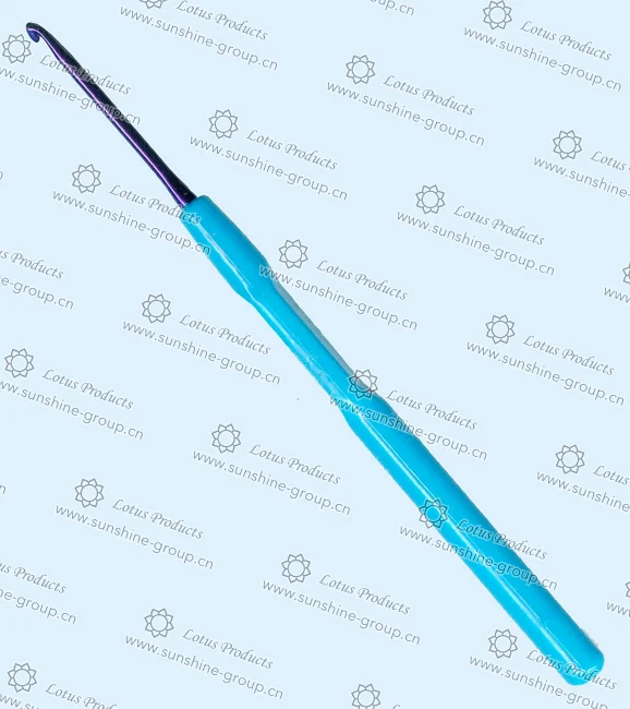 Ningbo sunshine import and export co., ltd. | alu crochet hook plastic handle 2.5mm blue