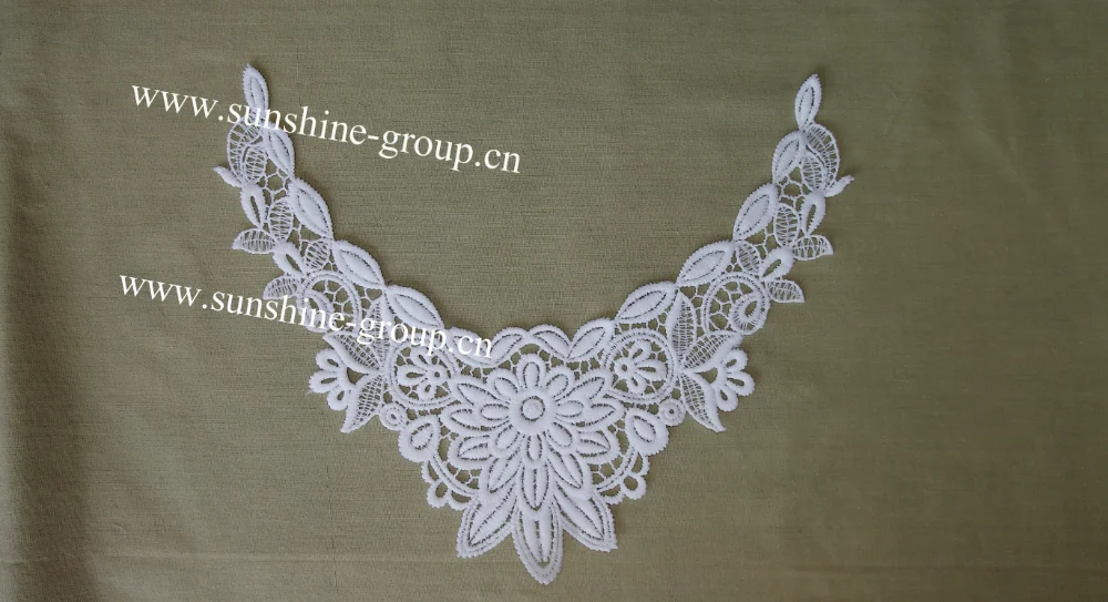 Ningbo sunshine import and export co., ltd. | fashion design milk silk embroidery lace collar for dresses-032