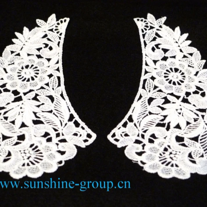 Ningbo sunshine import and export co., ltd. | fashion design embroidery lace crochet patterns neck collar-058