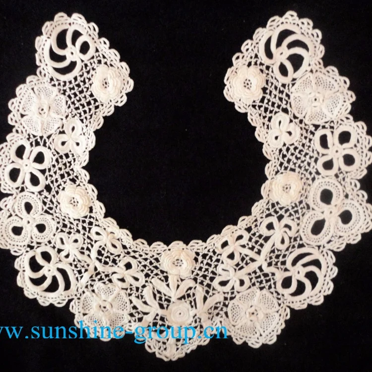 Ningbo sunshine import and export co., ltd. | fashion design embroidery lace crochet patterns neck collar-057