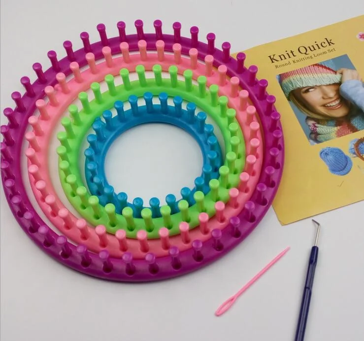 Ningbo sunshine import and export co., ltd. | custom size plastic colorful round knitting loom set for diy
