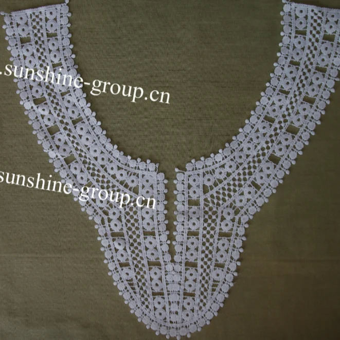 Ningbo sunshine import and export co., ltd. | fashion design milk silk embroidery lace collar for dresses-020