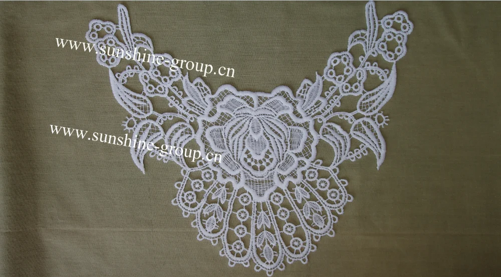 Ningbo sunshine import and export co., ltd. | fashion design milk silk embroidery lace collar for dresses-100