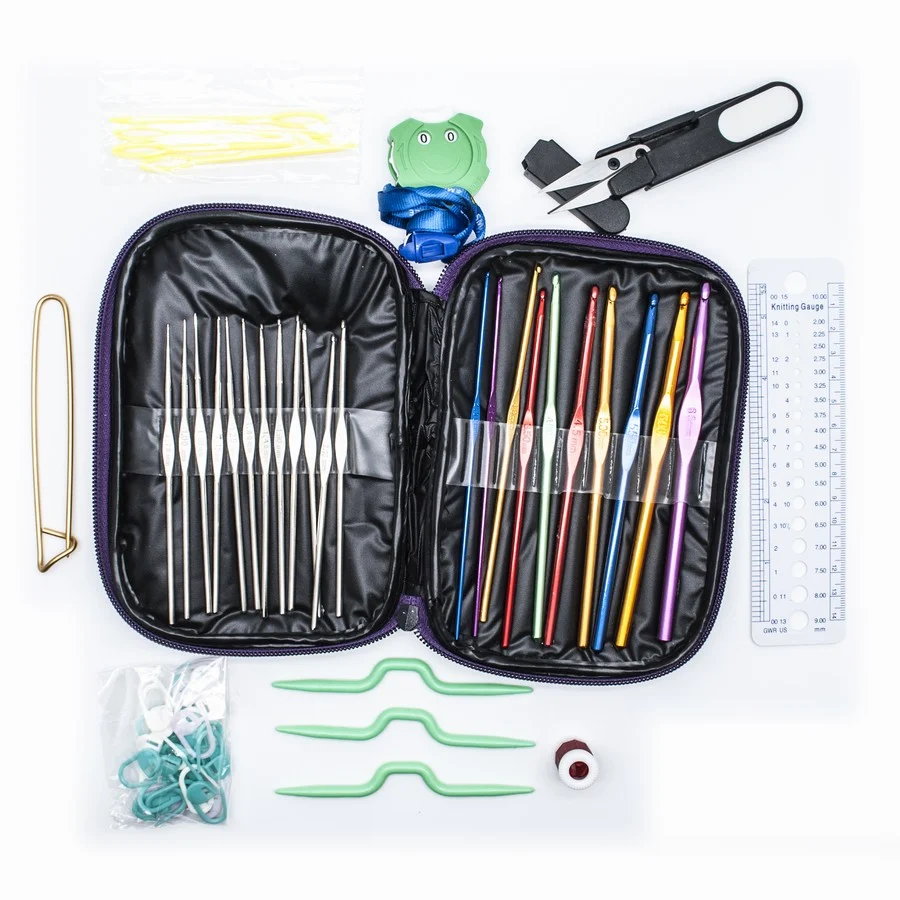 Ningbo sunshine import and export co., ltd. | seller 60pcs bonus crochet hook with knitting essential accessories set