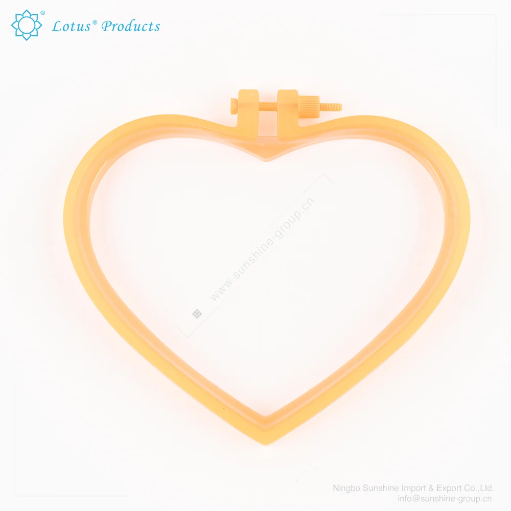 Ningbo sunshine import and export co., ltd. | garment accessories colorful plastic heart design hand embroidery cross stitch