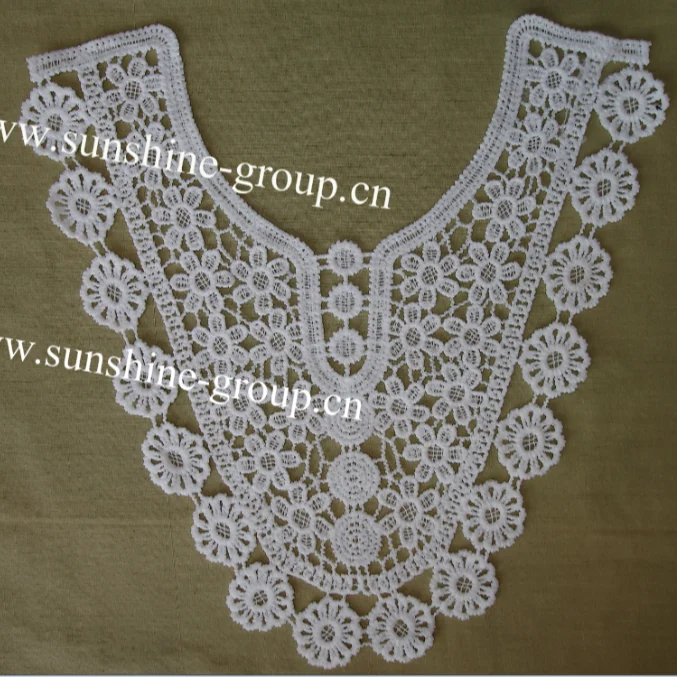 Ningbo sunshine import and export co., ltd. | fashion design milk silk embroidery lace collar for dresses-011