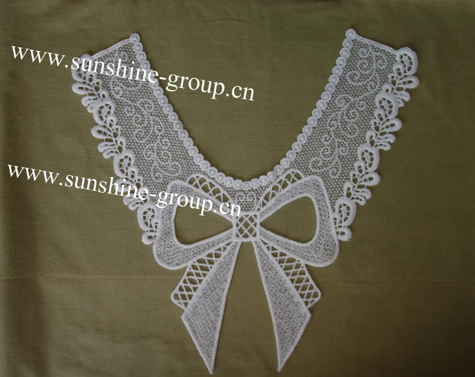 Ningbo sunshine import and export co., ltd. | fashion design milk silk embroidery lace collar for dresses-044
