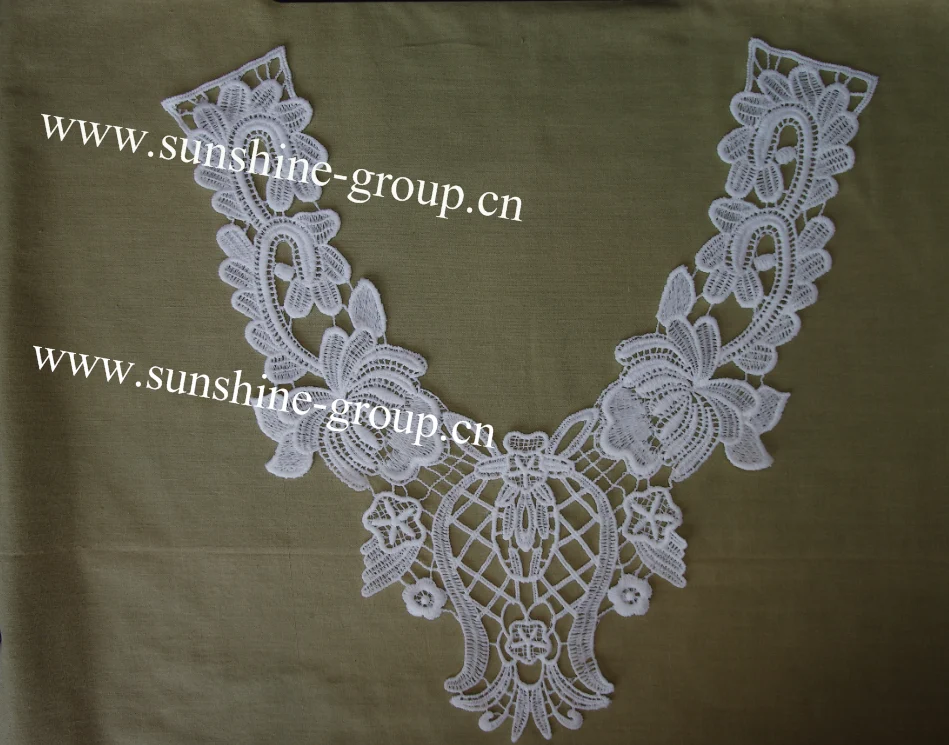 Ningbo sunshine import and export co., ltd. | fashion design milk silk embroidery lace collar for dresses-028