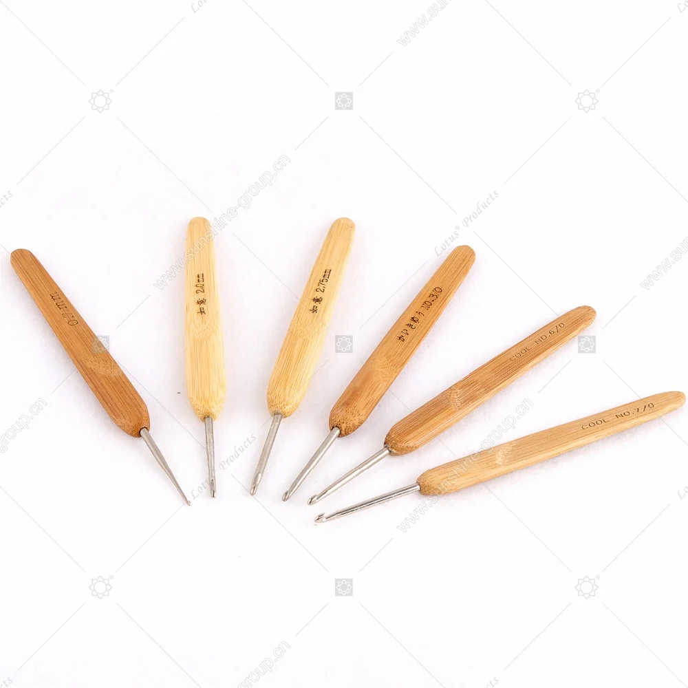 Ningbo sunshine import and export co., ltd. | reasonable price crochet hook colorful bamboo crochet hook set