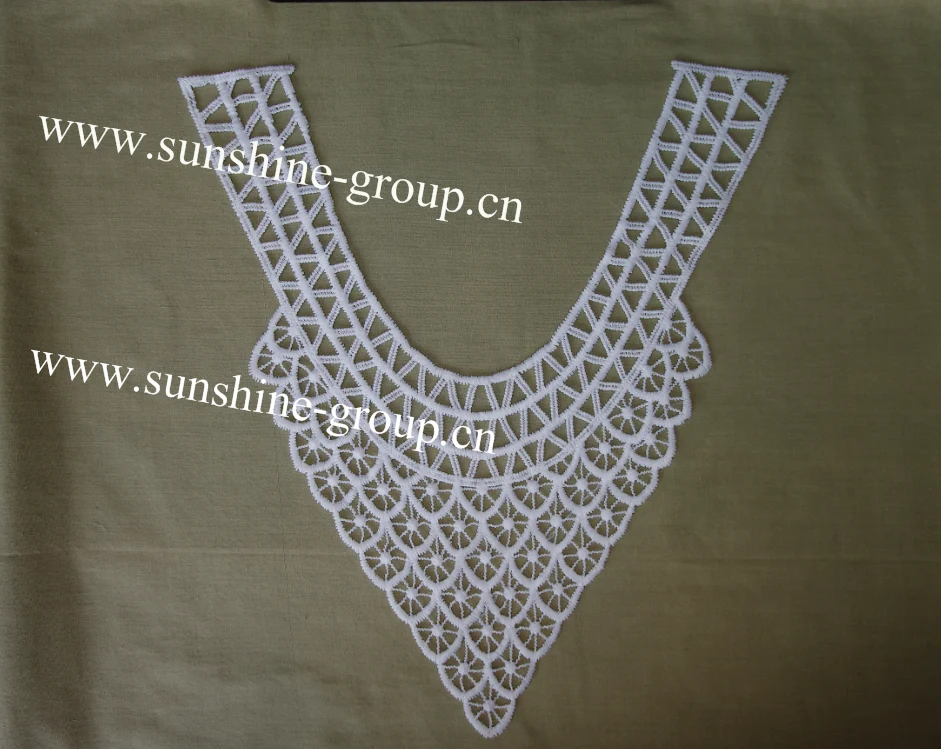 Ningbo sunshine import and export co., ltd. | fashion design milk silk embroidery lace collar for dresses-026