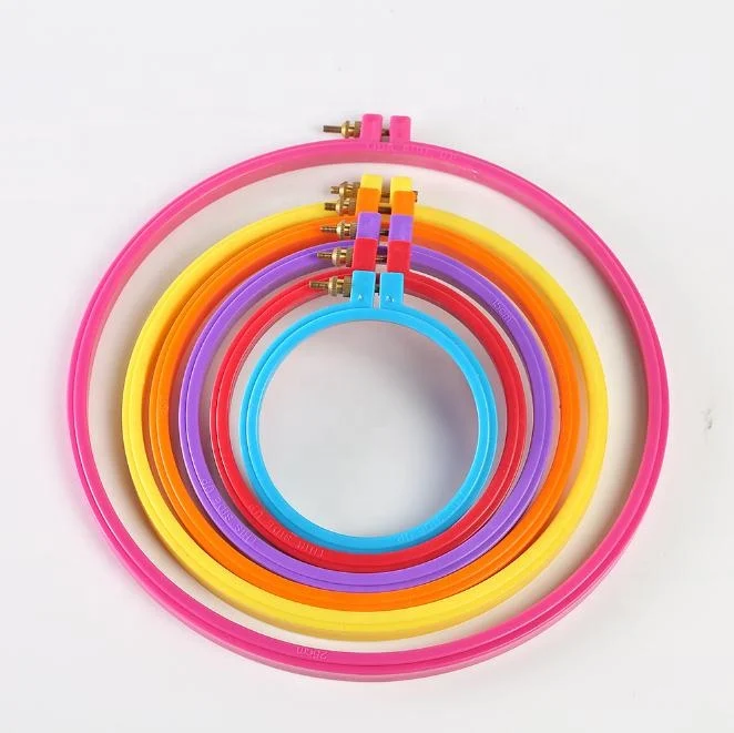 Ningbo sunshine import and export co., ltd. | sewing craft colorful plastic embroidery hoops