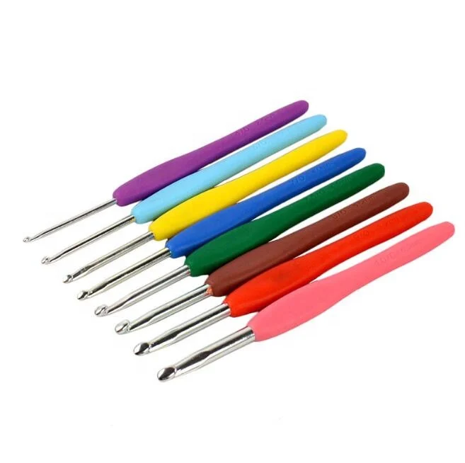 Ningbo sunshine import and export co., ltd. | colorful tpr aluminum crochet hook 2.5mm-6.0mm