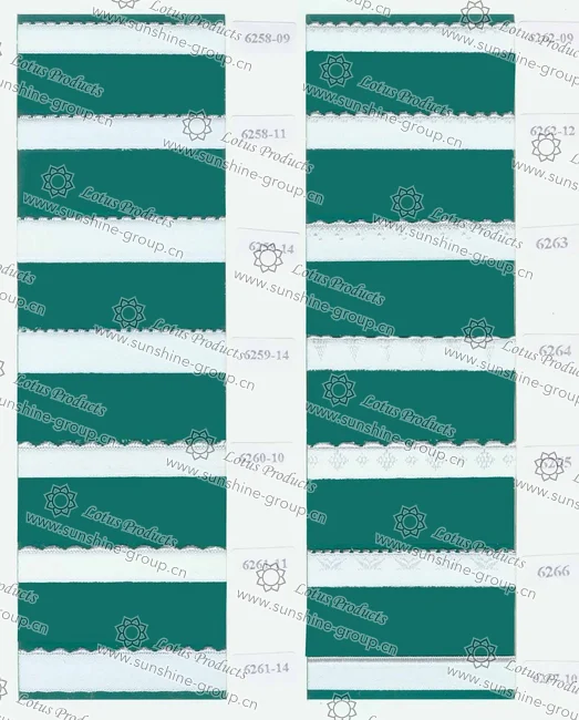 Ningbo sunshine import and export co., ltd. | elastic trimming sample card 12