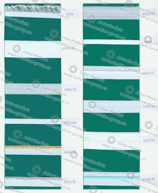 Ningbo sunshine import and export co., ltd. | elastic trimming sample card 19