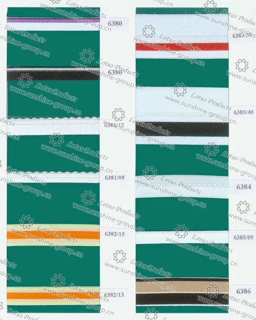 Ningbo sunshine import and export co., ltd. | elastic trimming sample card 22