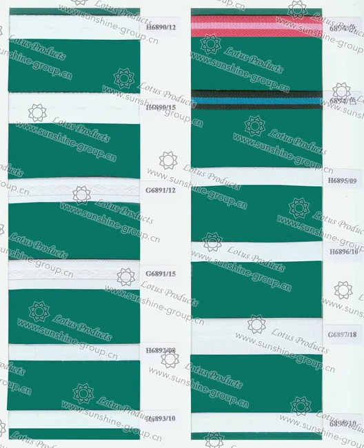 Ningbo sunshine import and export co., ltd. | elastic trimming sample card 31