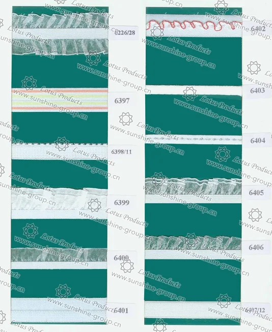 Ningbo sunshine import and export co., ltd. | elastic trimming sample card 8