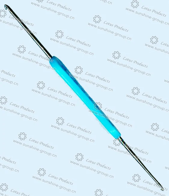 Ningbo sunshine import and export co., ltd. | steel crochet hook plastic handle 1.0 & 2.0 blue
