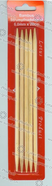 Ningbo sunshine import and export co., ltd. | lotus brand bamboo sock needls 6.0mm x 20cm
